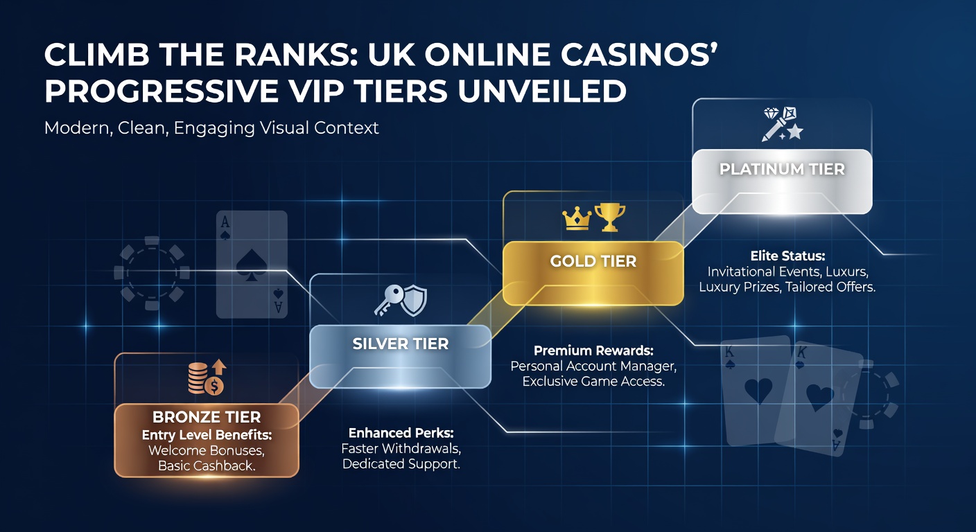 Close-up of VIP casino interface displaying tier progression bars, badges, and reward icons on a sleek digital dashboard