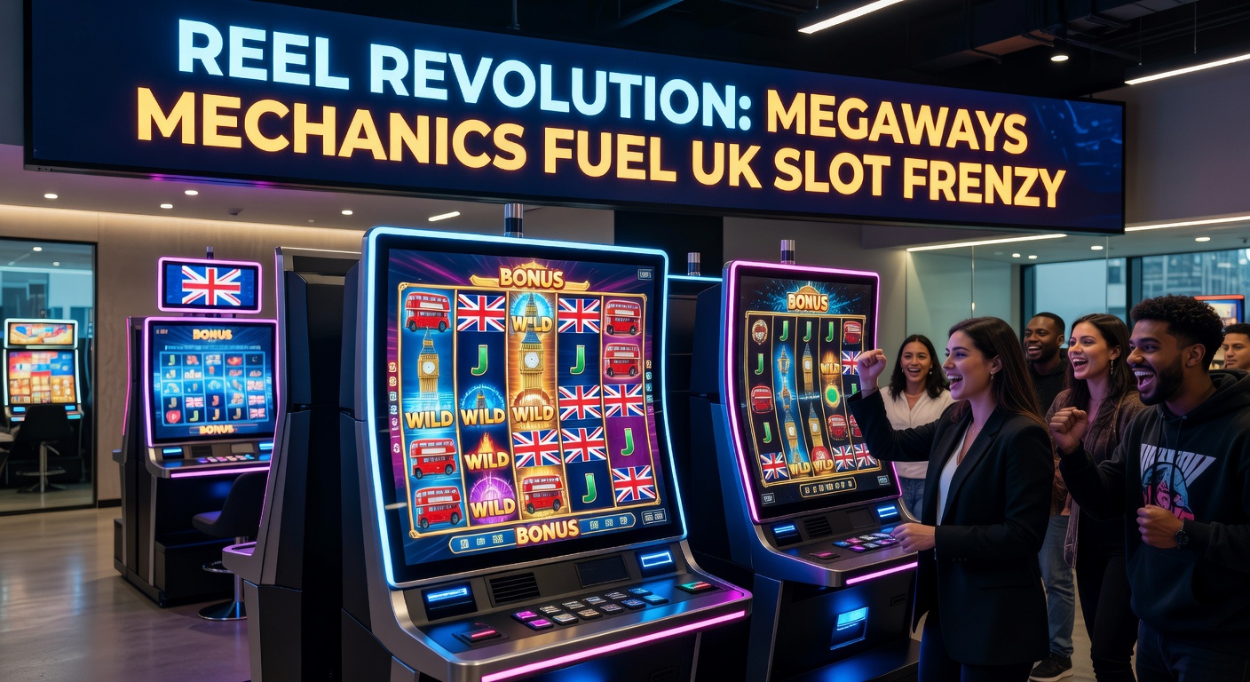 Dynamic Megaways slot reels exploding with symbols, showcasing unlimited win lines and cascading features in action