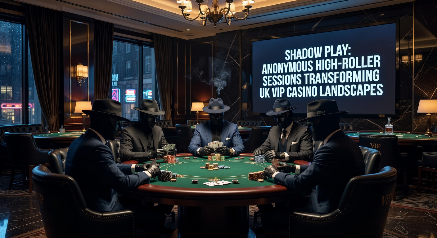 Dimly lit VIP gaming salon where high-rollers engage in anonymous sessions behind frosted glass partitions in a prominent UK casino