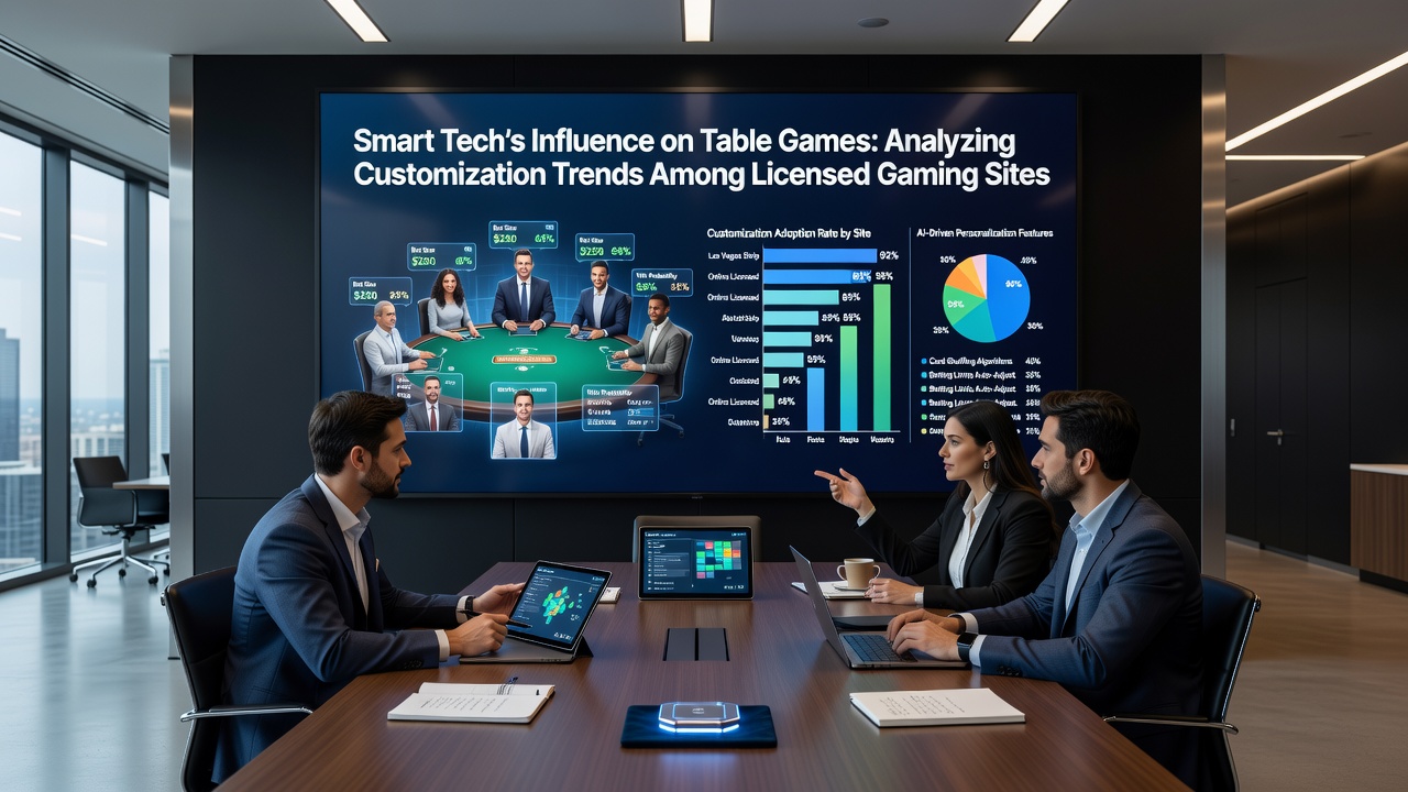Players engaging with customized smart table games at a licensed casino venue