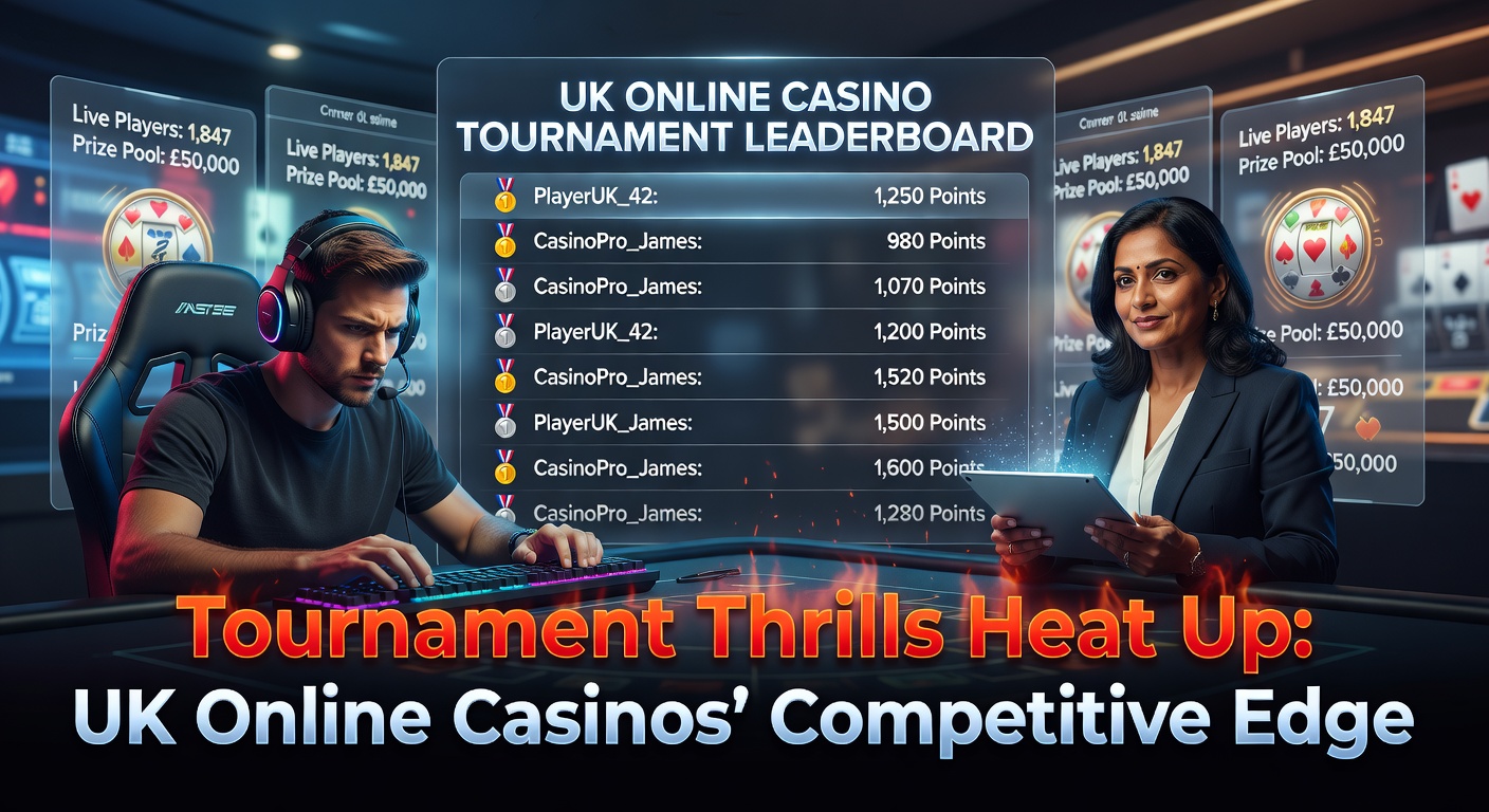 Vibrant online casino tournament leaderboard showing players competing in real-time for prizes